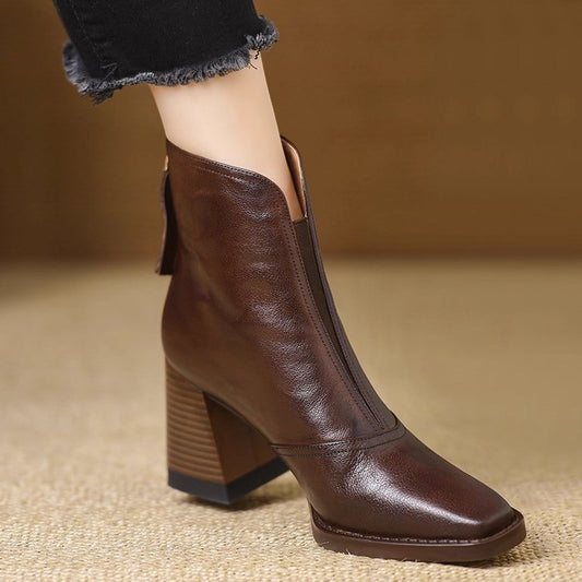 Square Toe Ankle Boots