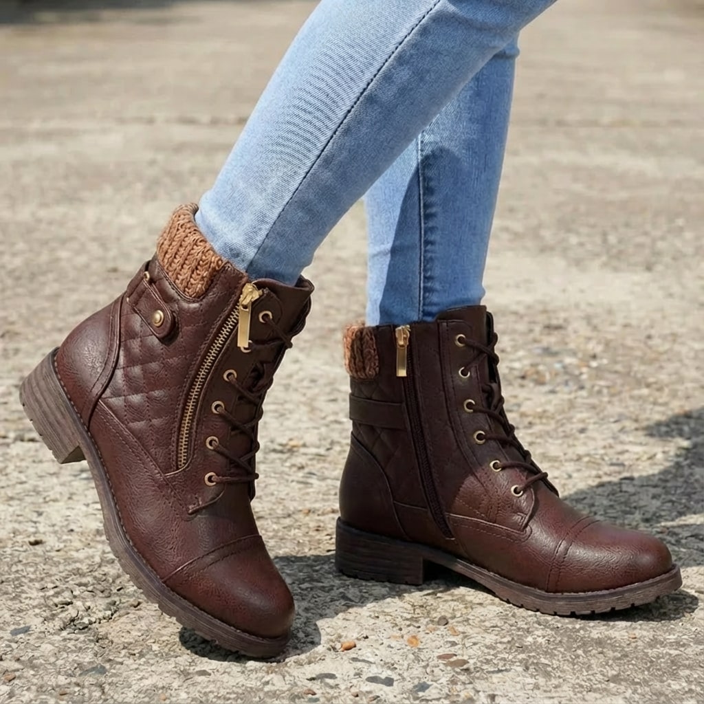 ⏐Leather Ankle Boots