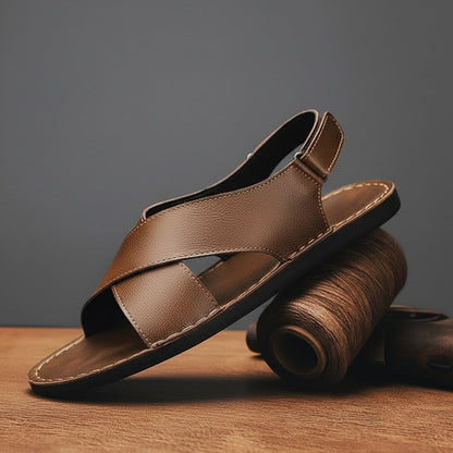 Clark Leather Slip On Sandal