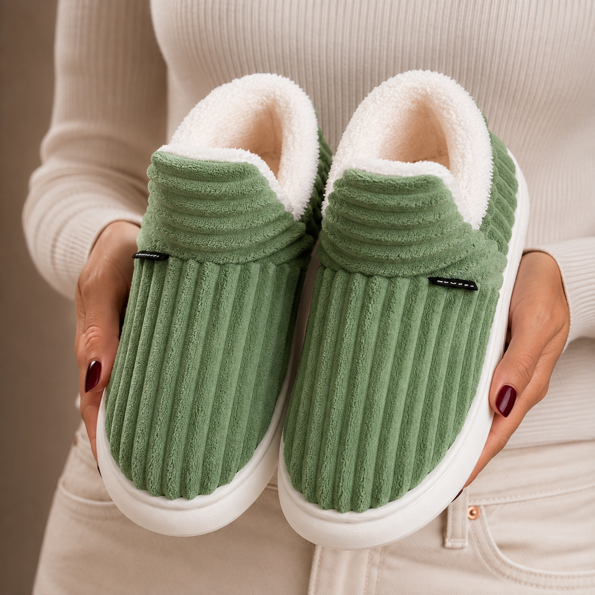 Women's Winter Slippers – Warm Fleece Lined Slip-On House Shoes