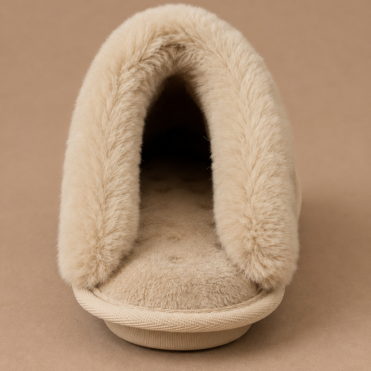 Women's Suede Mule Slippers – Warm Fur Lined Indoor House Shoes
