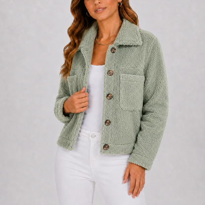 Women's Casual Knit Blazer Autumn Jacket with Pockets