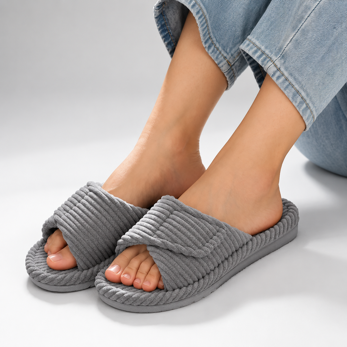 Women's Orthopaedic Corduroy Comfort Indoor House Slippers