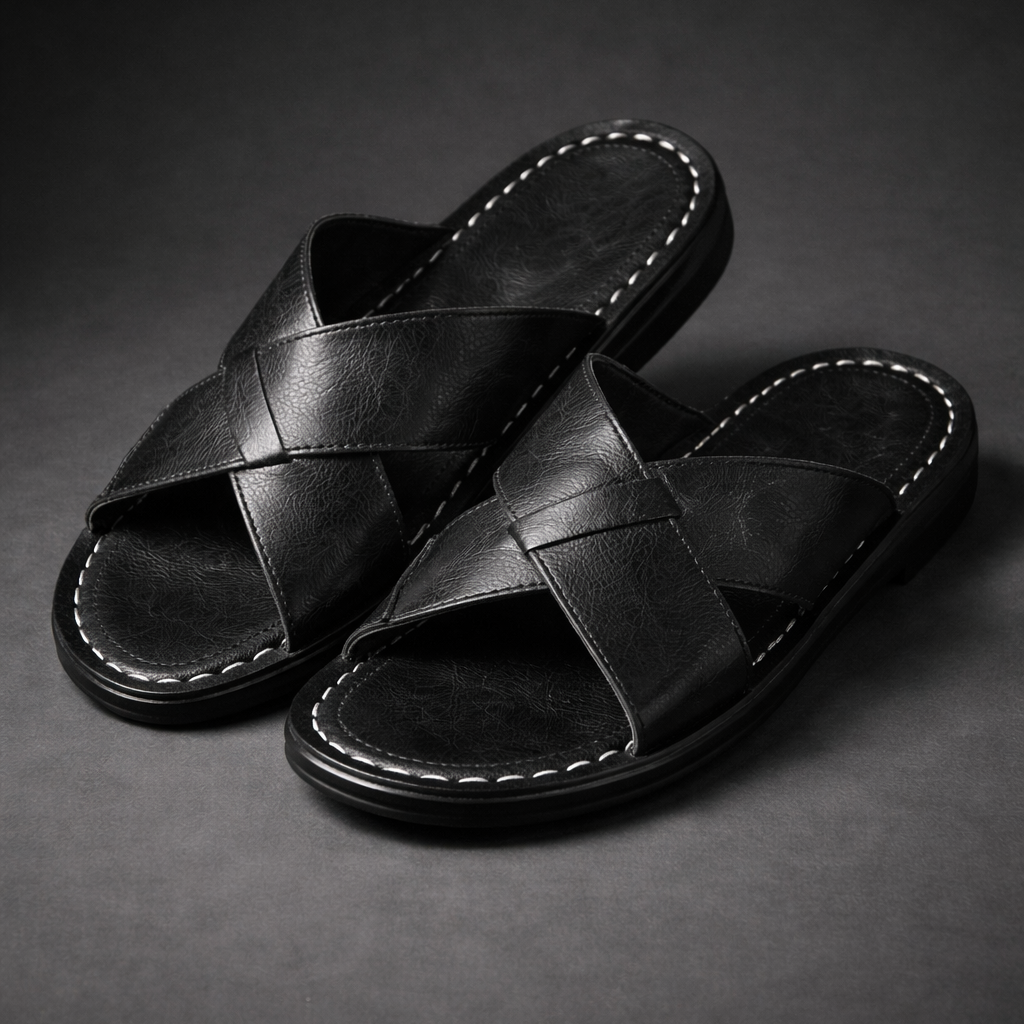 Men's Slip On Leather Sandals