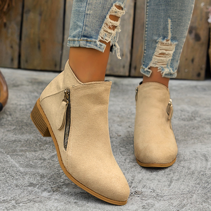 Low Heel Ankle Boots