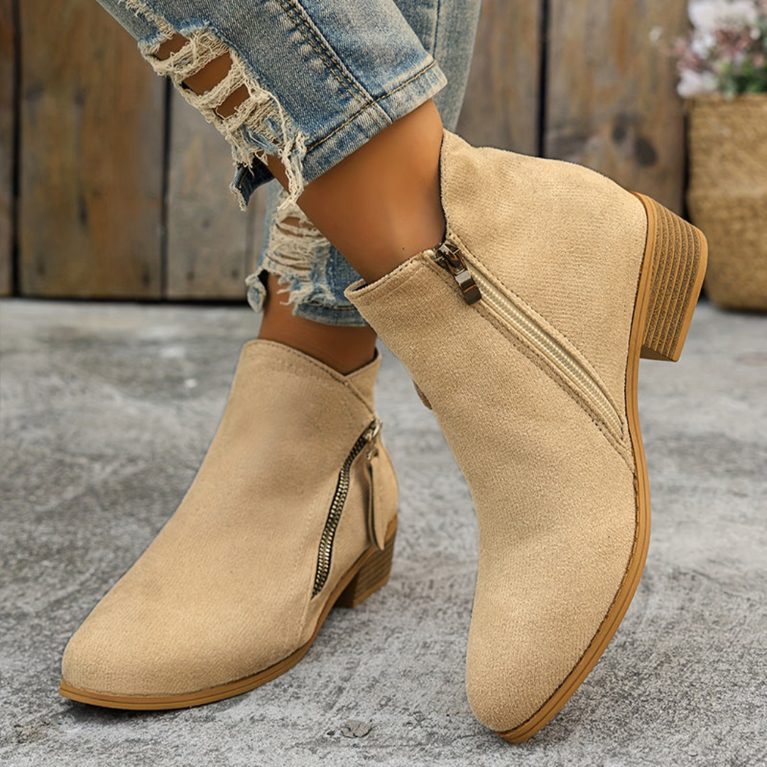 Low Heel Ankle Boots