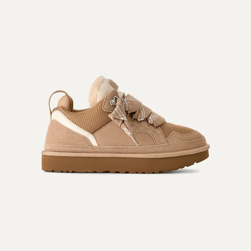 Women's Fleece-Lined Suede Platform Winter Trainers