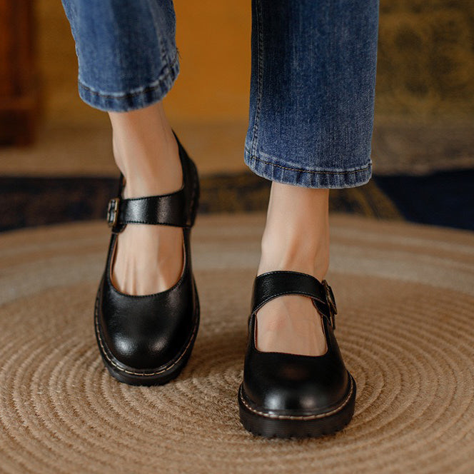 Orthopedic Leather Mary Jane Shoes