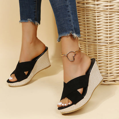 Strap Wedge Sandals