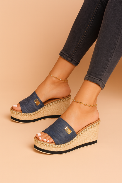 Woven Wedge Sandals