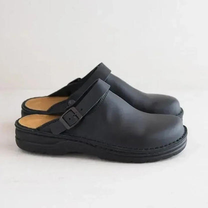 Men's Leather Arch Support Mules