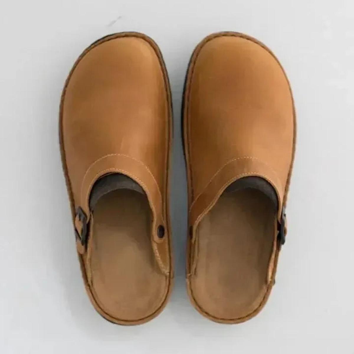 Men's Leather Arch Support Mules