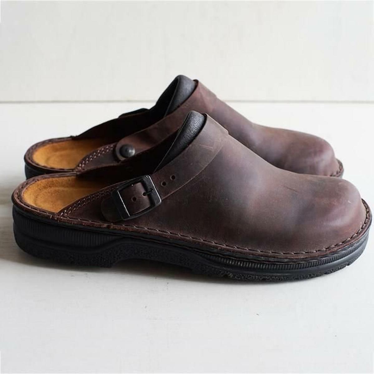 Men's Leather Arch Support Mules