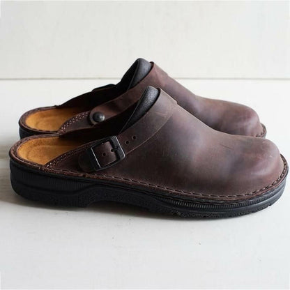 Men's Leather Arch Support Mules