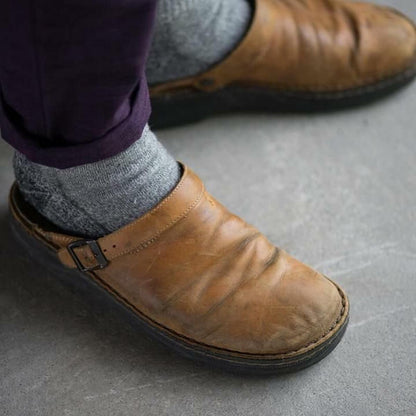 Men's Leather Arch Support Mules