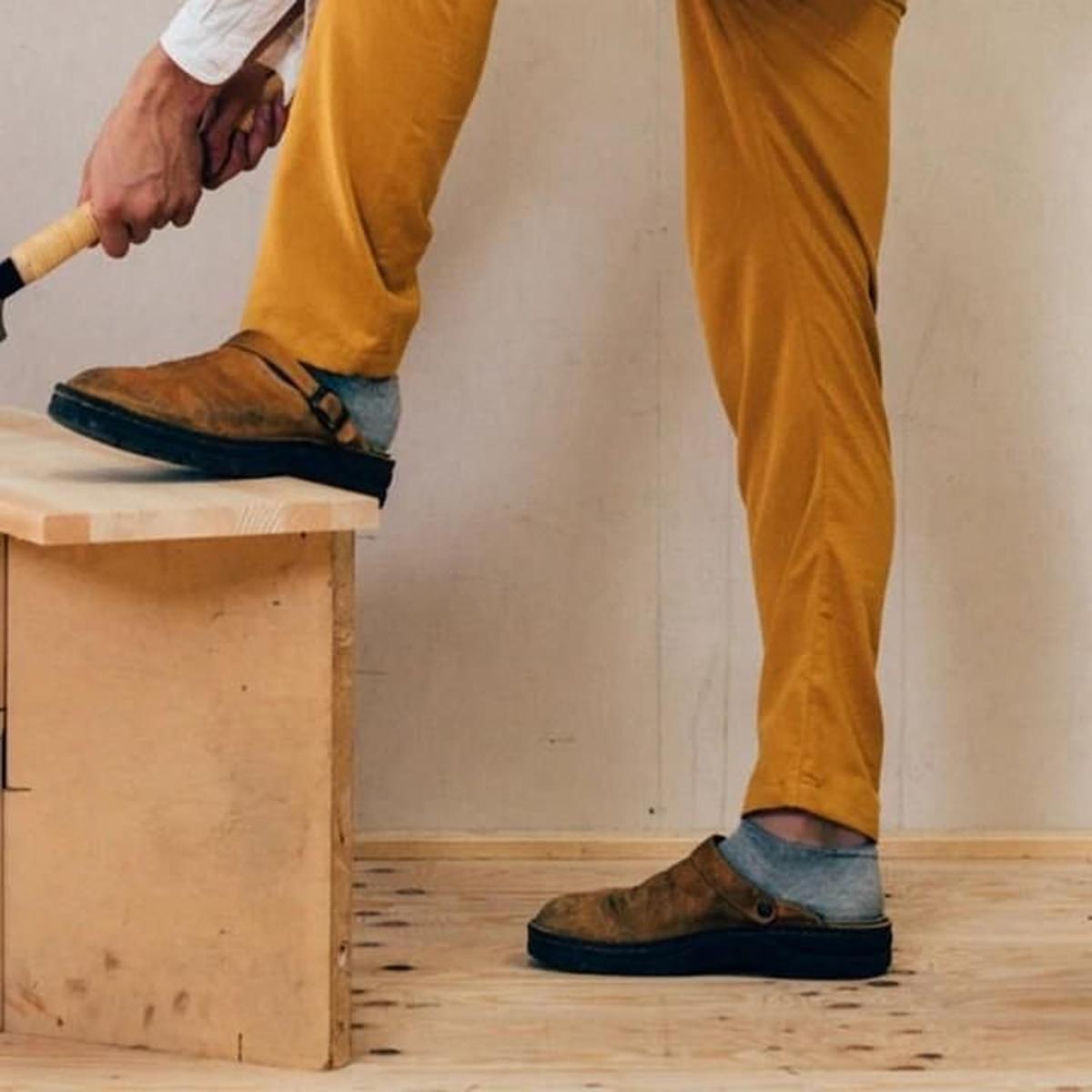 Men's Leather Arch Support Mules