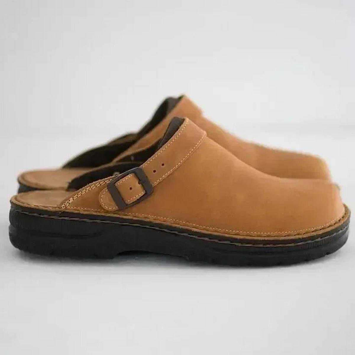 Men's Leather Arch Support Mules