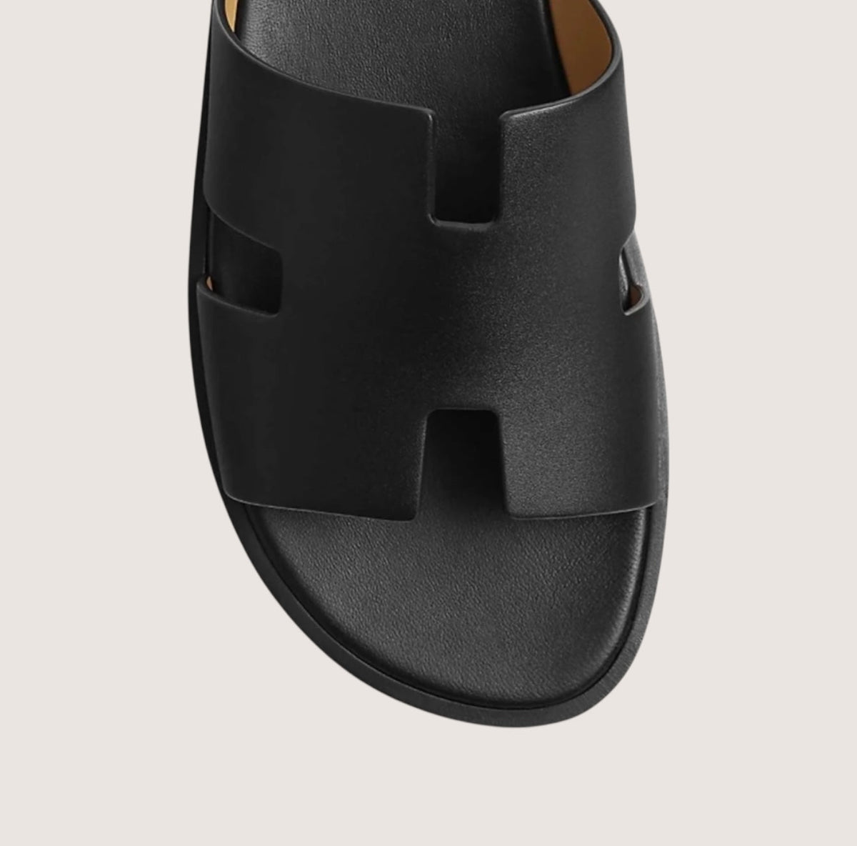 Men Leather Slide Sandals