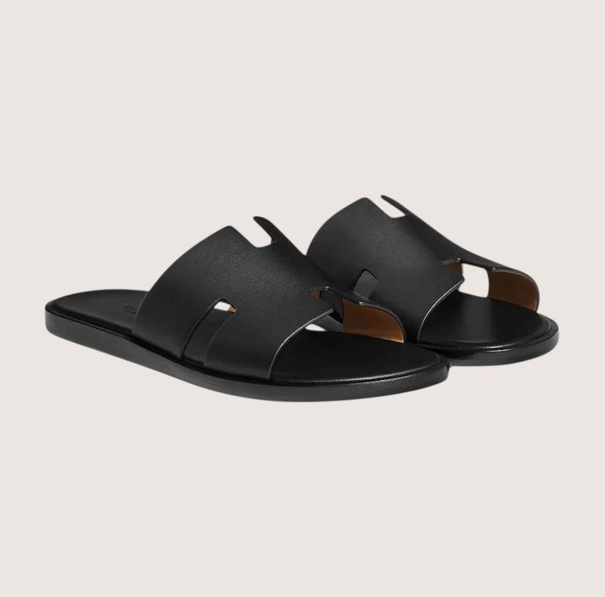 Men Leather Slide Sandals