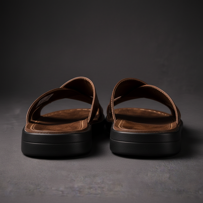 Men's Slip On Leather Sandals