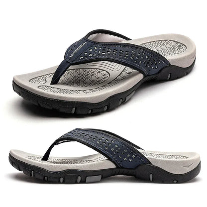 Orthopedic Men's Athletic Flip Flops with Arch Support