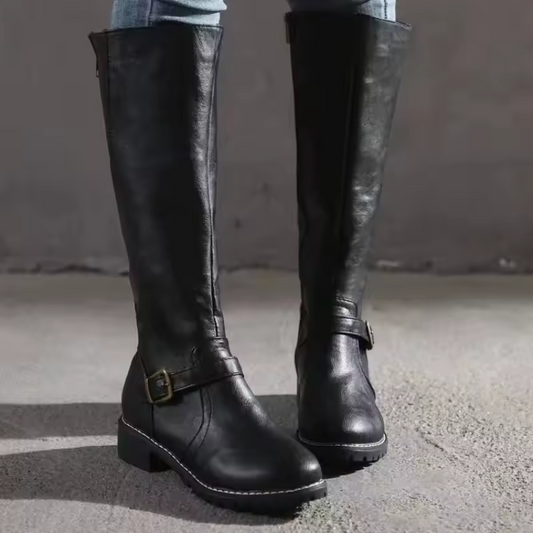 Buckle Knee High Boots