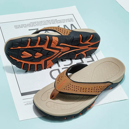 Orthopedic Men's Athletic Flip Flops with Arch Support