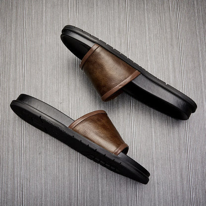 Luxury Leather Slides