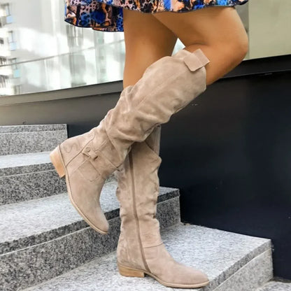 Stretch Knee High Boots