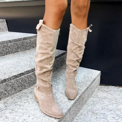 Stretch Knee High Boots