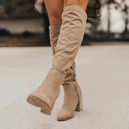 Stretch Knee High Boots