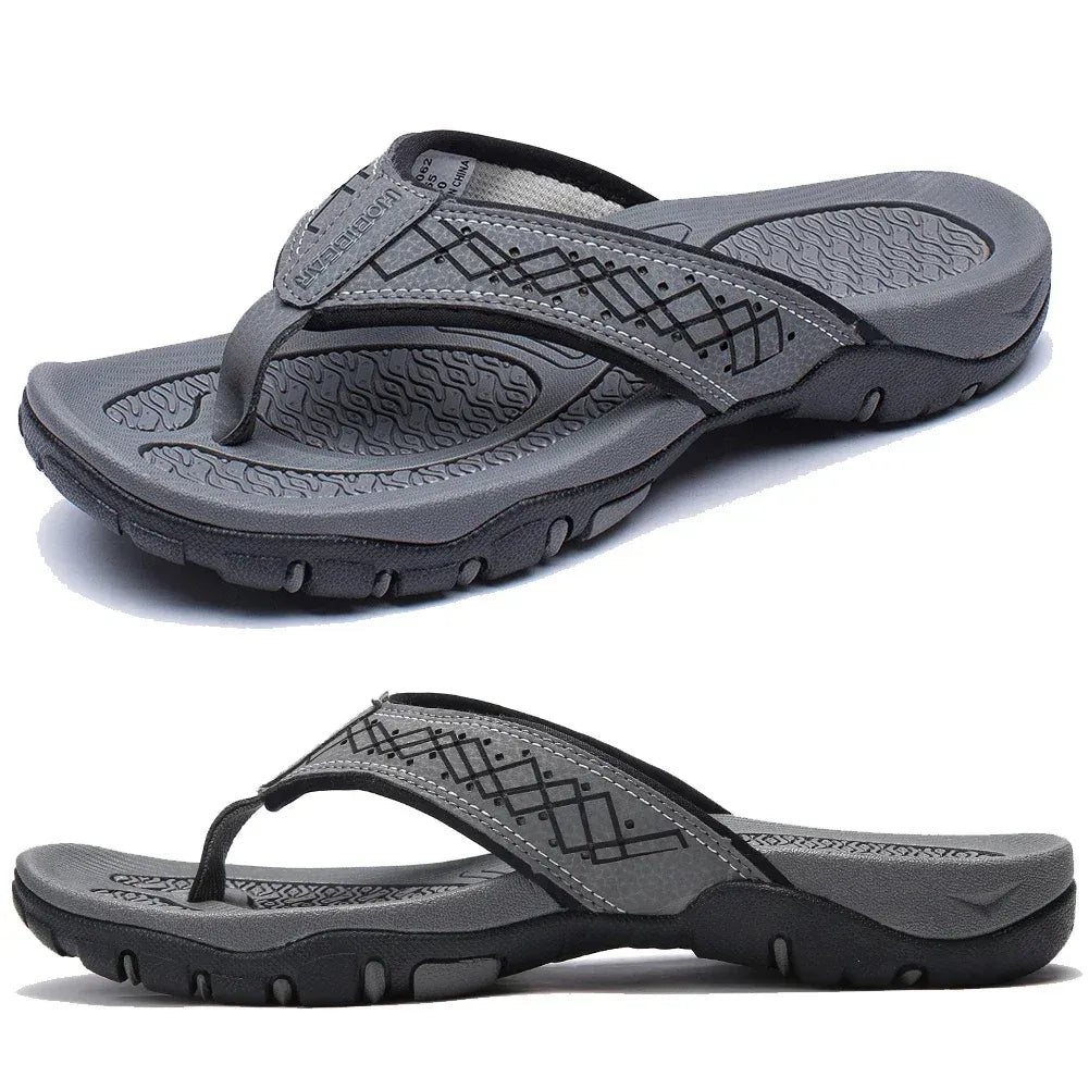 Orthopedic Men's Athletic Flip Flops with Arch Support