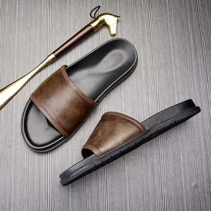 Luxury Leather Slides