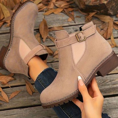 Buckle Strap Ankle Boots