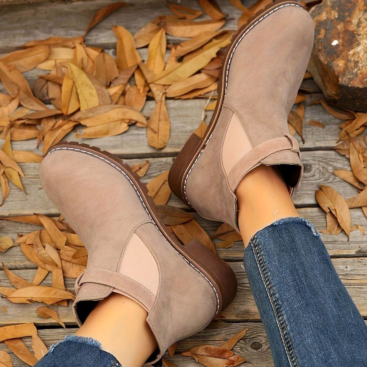Buckle Strap Ankle Boots