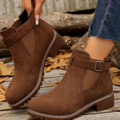 Buckle Strap Ankle Boots