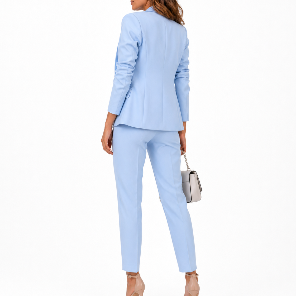 Women's Tailored Blazer and Trousers Two Piece Suit Set