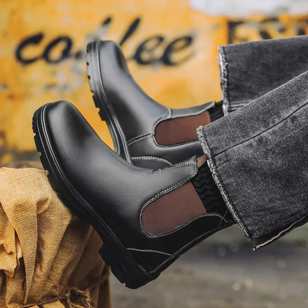 Waterproof Leather Chelsea Boots