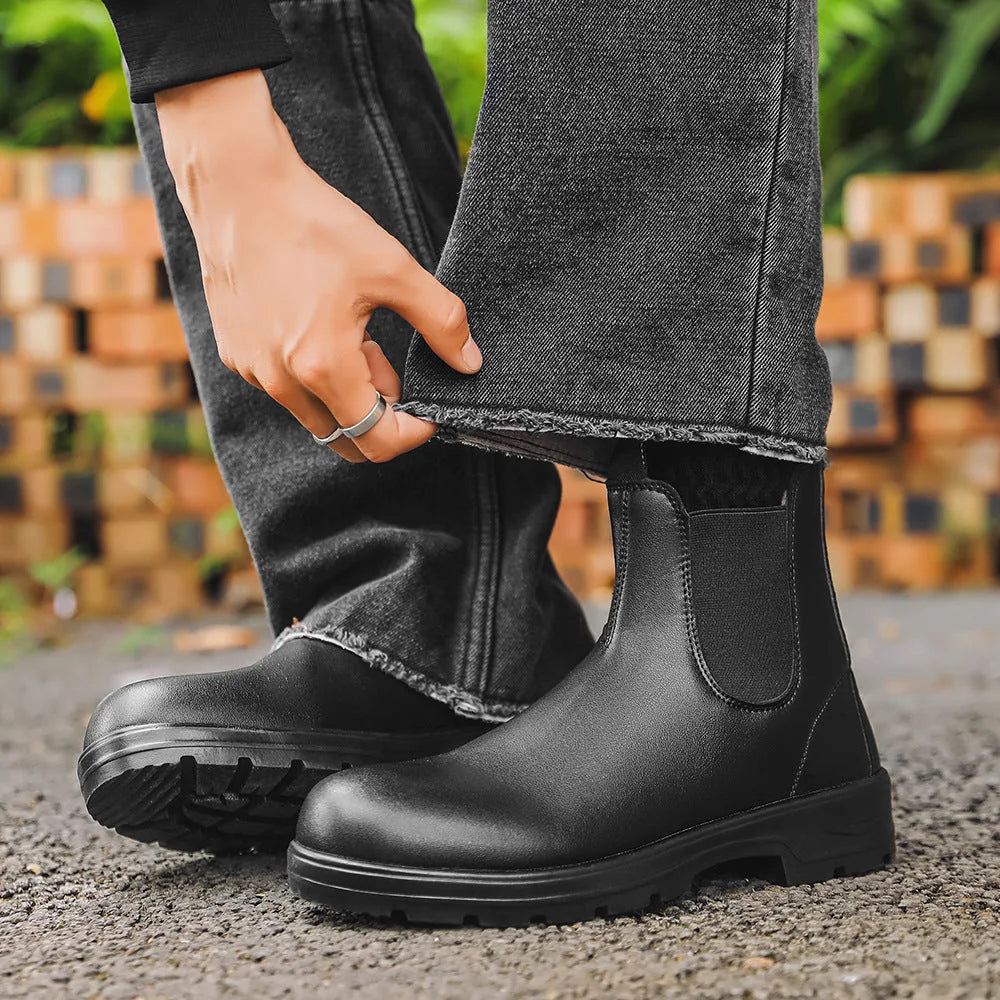 Waterproof Leather Chelsea Boots