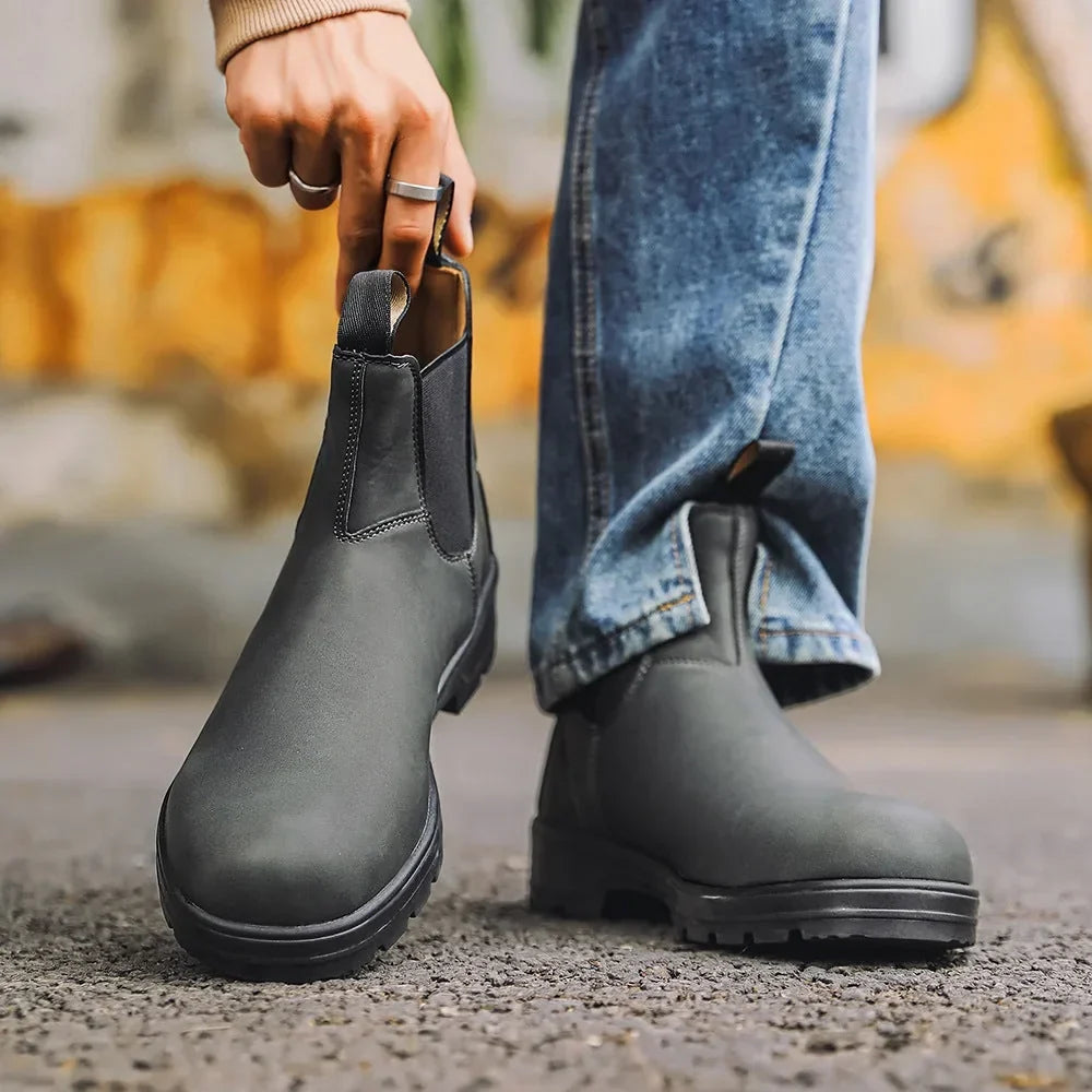 Waterproof Leather Chelsea Boots