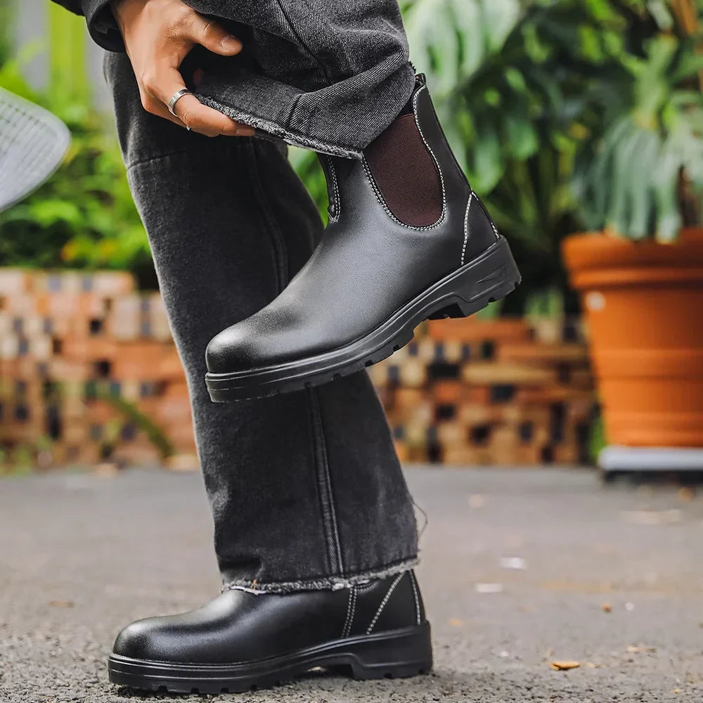 Waterproof Leather Chelsea Boots