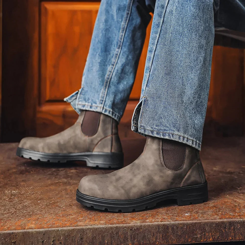 Waterproof Leather Chelsea Boots