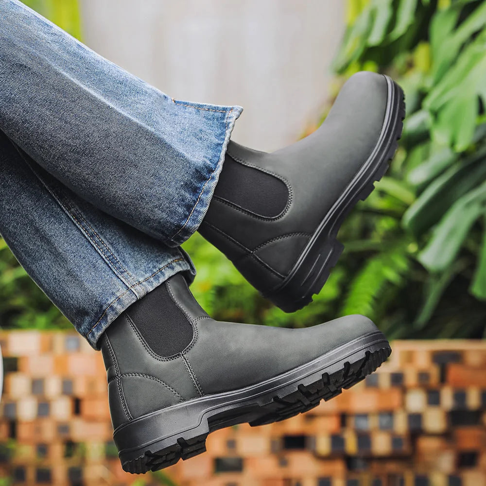 Waterproof Leather Chelsea Boots