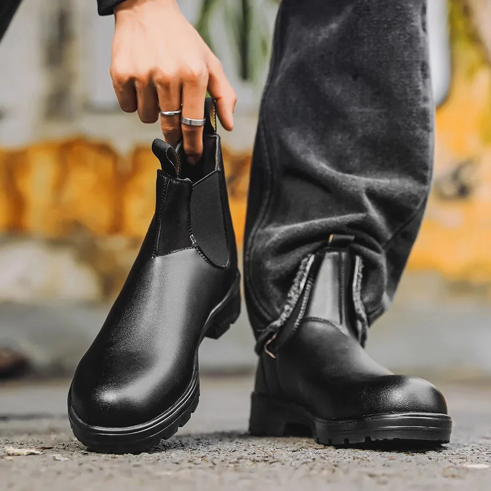 Waterproof Leather Chelsea Boots