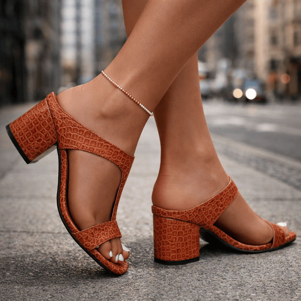 Women's Croc Genuine Leather Sandals