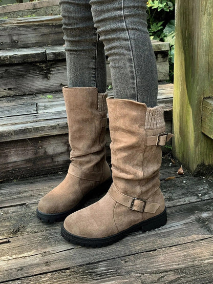 Mid-Calf Cowboy Style Boots