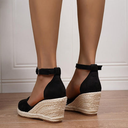 Closed Toe Espadrille Wedges