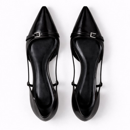 Women's Patent Slingback Heels — Elegant Pointed Toe