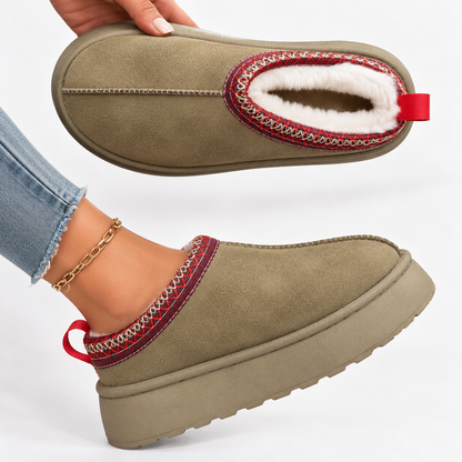 Women's Winter Slippers – Warm Fur Lined Slip On House Shoes