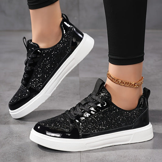 Black Glitter Sneakers